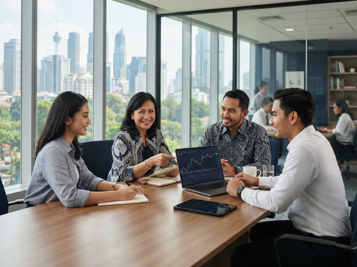 Garuda Kapitalika quantitative research team reviewing model output and data validation reports